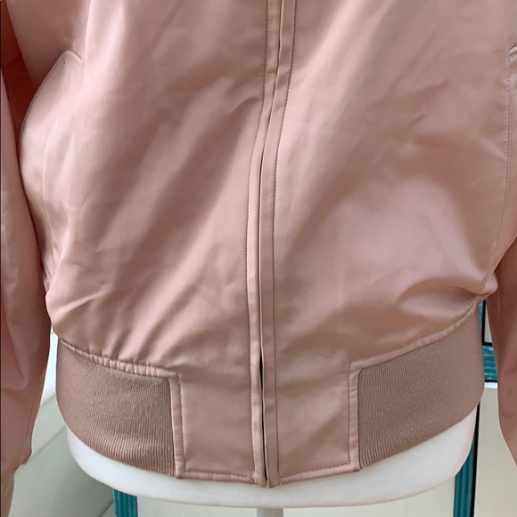 Vintage 80s Pink Bomber Jacket 💕 Light Pink Jacket - Picture 5 of 8